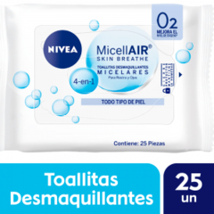 NIVEA Toallas Desmaquillantes Nivea Micelar x 25 un