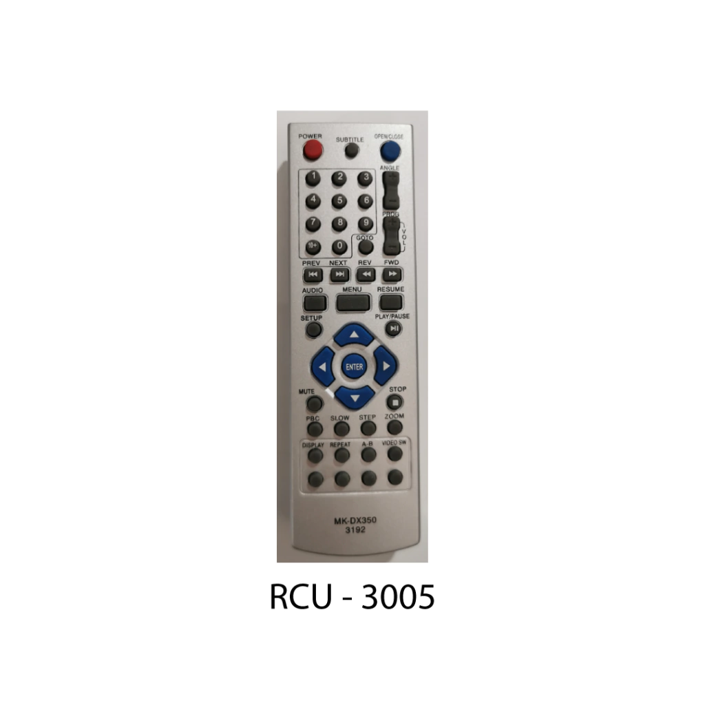 CONTROL REMOTO DVD RCU - 3005 (DURABRAND, TAYWOOD, CONTEX, DAIHATSU)