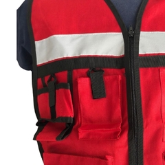 Chaleco tipo brigadista rojo en internet