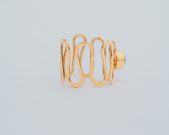 Anillo ondas con piedra (diferentes modelos)