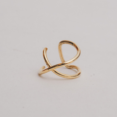 Ear cuff X (baño de oro)