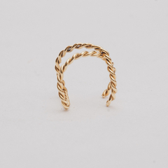 Ear cuff entorchado X (Baño de oro) - comprar en línea