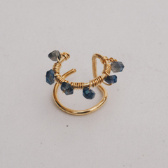 Ear cuff con piedra BAÑO DE ORO (varios modelos) - tienda en línea