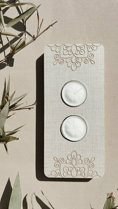 PORTA VELAS DOBLE - (MAYORISTA)