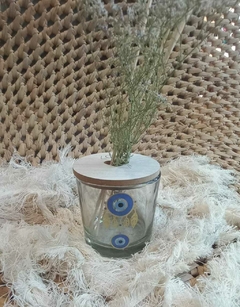 DIFUSOR WHISKY VIDRIO CON TAPA DE MADERA Y ESTAMPA - (MAYORISTA)
