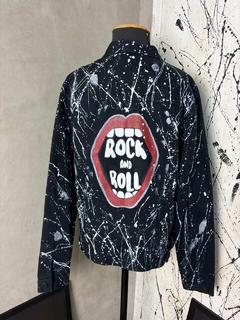 JAQUETA JEANS PRETA ROCK