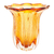 Vaso Decorativo de Vidro Murano Italy Âmbar 18,5x18cm Wolff na internet