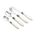 Faqueiro Aço Inox 24 Peças Mother Pearl Marfim Luxo Lyor