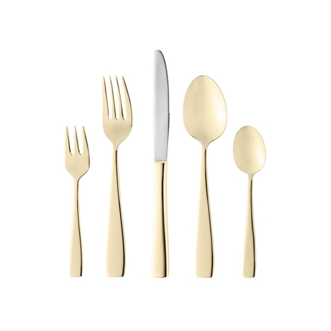 Faqueiro Aço Inox 30 Peças Pisa Dourado Wolff
