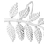 Cj 4 Argolas de Metal Folhagem Prata P/Guardanapos de Tecido Royal Decor - comprar online