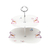 Prato Duplo de Porcelana Branca P/Doces Borboletas 24x25cm Wolff na internet