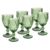 Conjunto 6 Taças de Vidro Para Água Diamond Verde 325ml Lyor