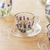 Xícara P/Café C/Pires de Cristal Lavanda Hand Painting 80ml Lyor - loja online
