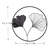 Adorno de Parede Redondo Metal C/2 Folhas de Ginkgo Biloba Preto 45,5cm Mart - comprar online