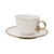 Cj 6 Xícaras P/Chá C/Pires de Porcelana EGG Branco/Dourado 200ml Wolff - comprar online