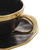 Xícara P/Chá C/Pires de Porcelana Preto Fosco/Dourado Dubai 200ml Wolff - comprar online
