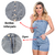 Macaquinho Jeans Feminino Tomara que Caia Estilo Casual - Confortável, Estiloso e Versátil - ShoppCompany