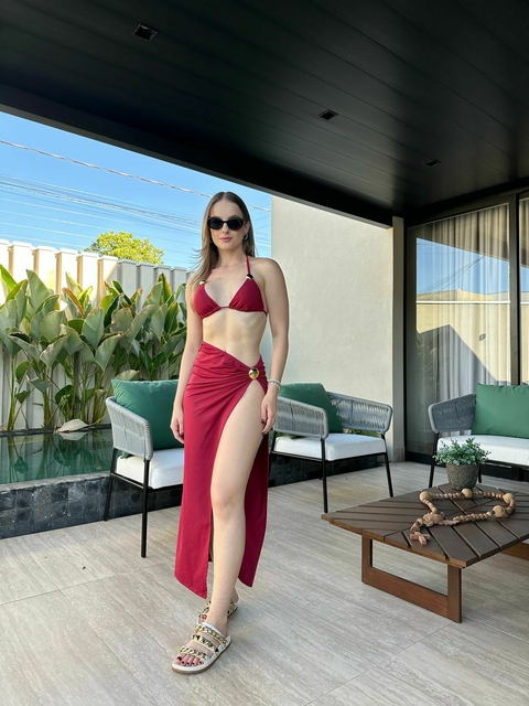 Saia Longa Esfera Bordô - comprar online