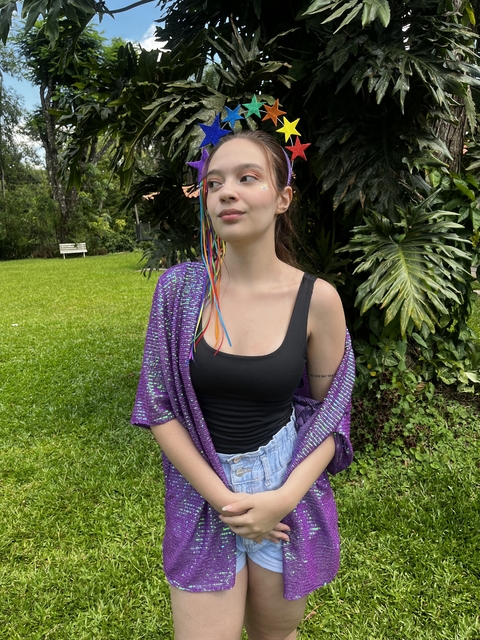Kimono Paetê Carnaval Lilás Holográfico - comprar online