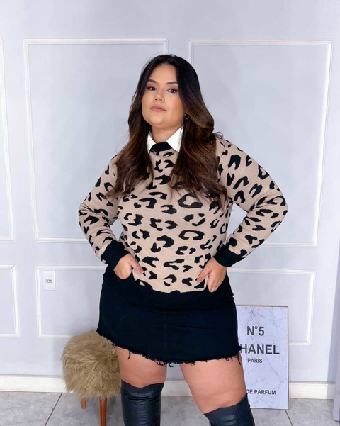 Blusa Jaguatirica -BEGE