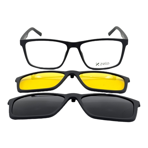 Armação Clip On Acetato Zelo VLF7015 C1 2.E.9