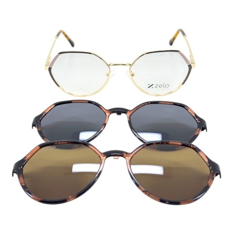 Armação Clip on Metal Zelo Cip-Ulten 6969 C5 2.C.6