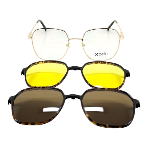 Armação Clip On Metal/Ulten Zelo ZE6930/ZE6939 C1 2.C.12