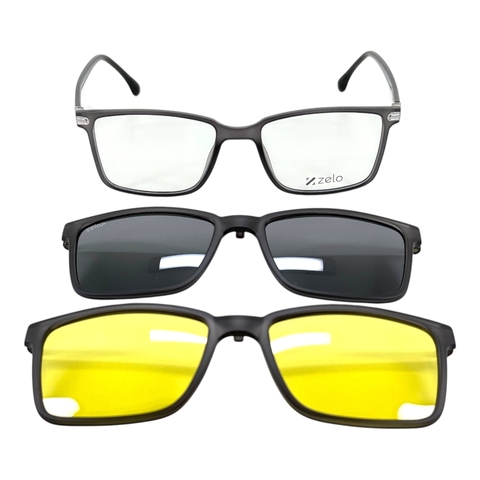 Armação Clip On Acetato ZE 7717 C1 2.E.19