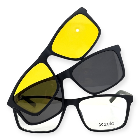 Armação Clip On Acetato Zelo VLF7015 C3 VERDE 2.C.6