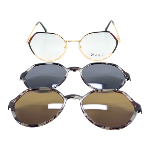 Armação Clip on Metal Zelo Cip-Ulten 6969 C4 2.D.6