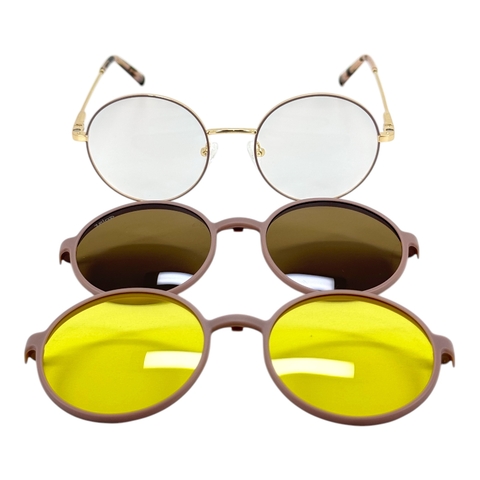 Armação Clip on Metal Zelo Cip-Ulten 6938 C6 2.E.22