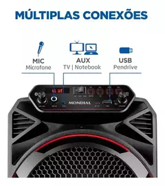 CAIXA DE SOM MONDIAL CONNECT PARTY 150W RMS BLUETOOTH CM-150 - comprar online