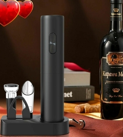 KIT ABRIDOR DE VINHO ELETRICO LUATEK LK-8119 na internet