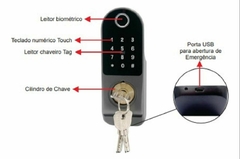 Fechadura Digital De Sobrepor 4 Em 1 Proeletronic - Profd-2000 Proeletronic - ELETRÔNICA DU VALE