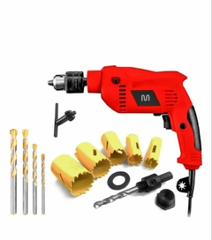 Furadeira de Impacto Multilaser, Voltagem 127V, 600W, Mandrill 3/8" Pol. (10mm), Vermelho
