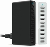 10-port 60w usb estação de carregamento vários dispositivos 12000ma usb carregador rápido carregador doméstico viagem portátil multiport usb hub carregador