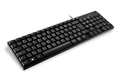 Teclado Com Fio Compacto Conexão USB Cabo de 120cm Resistente Água Preto - TC193