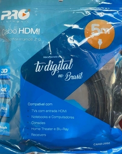 Cabo Hdmi Proeletronic 5 Metros - comprar online