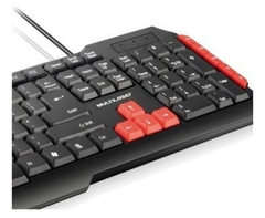 Imagem do Teclado gamer Multilaser TC160 QWERTY português Brasil cor preto