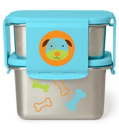 Kit Lanche 2Pçs Aço Inoxidável ZOO - Cachorro SKIP HOP