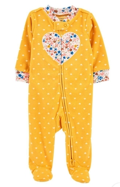 Macacão Fleece Poá Coração - CARTER´S