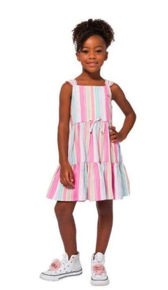 Vestido Listrado Colors - CALVIN KLEIN na internet