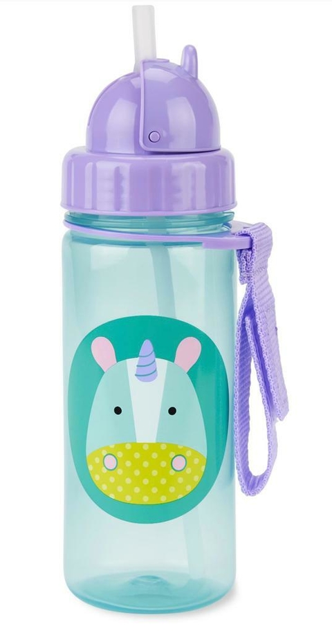 Garrafinha Squeeze com Canudo ZOO - Unicórnio SKIP HOP