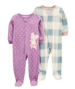 Kit Macacão Fleece Menina Ratinha 2PÇS - CARTER´S