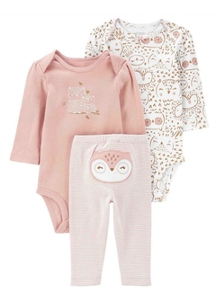 Kit Body Corujinha 3 PÇS - CARTER´S
