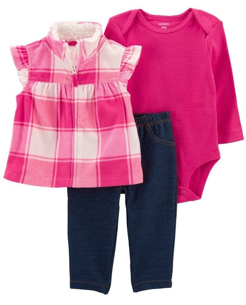 Conjunto Colete Pink Fleece - CARTER´S