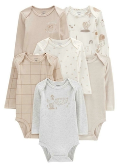 Kit Body Manga Longa Ovelha 6pçs - CARTER´S