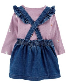 Vestido Jeans Floral Lilás - CARTER´S - comprar online