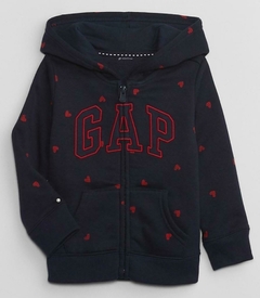 BLUSA MOLETOM MENINA CORAÇÕES - GAP