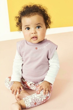 Conjunto Colete Rosa Floral - CARTER´S - JOYKIDSSTORE